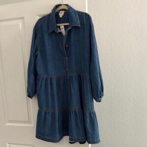 Casual Blue Denim Dress